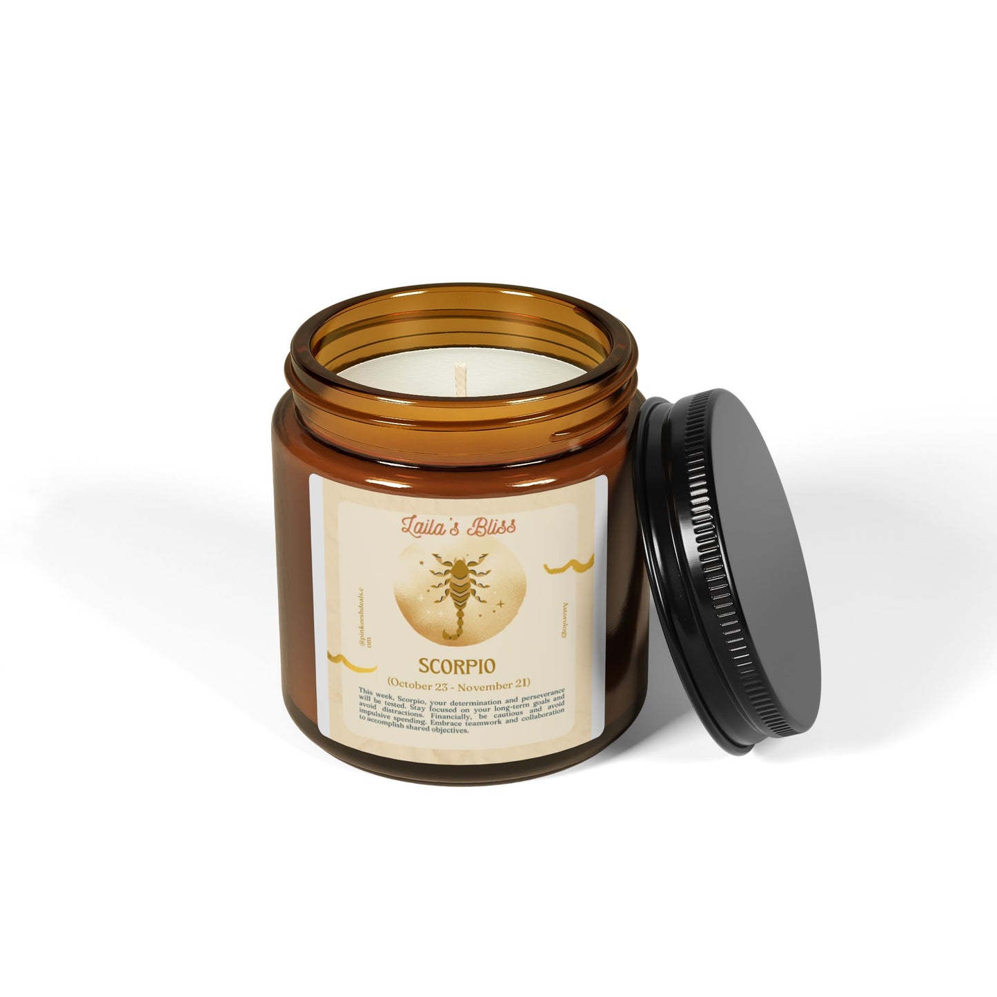 Scented Soy Candle (Multi-Size, Amber Jar)