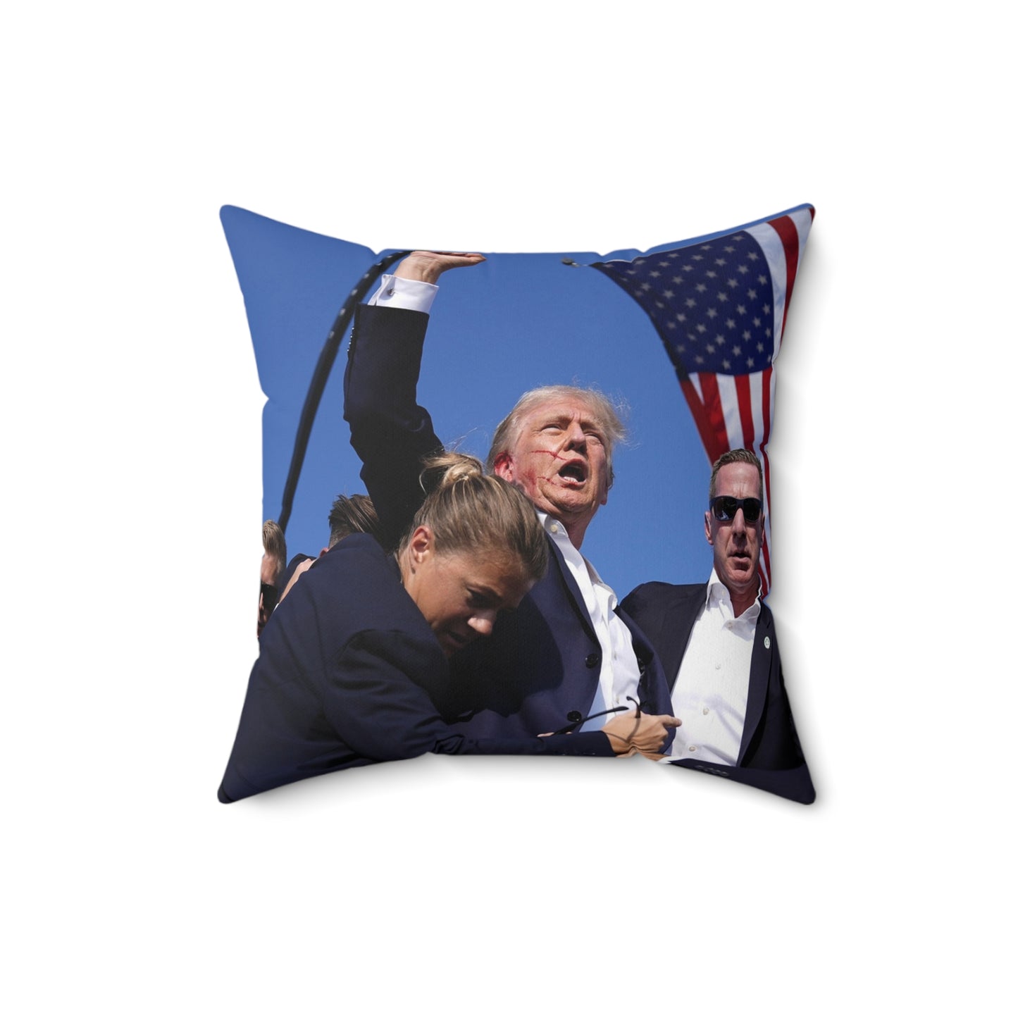 Trump’s Iconic Moment Polyester Square Pillow