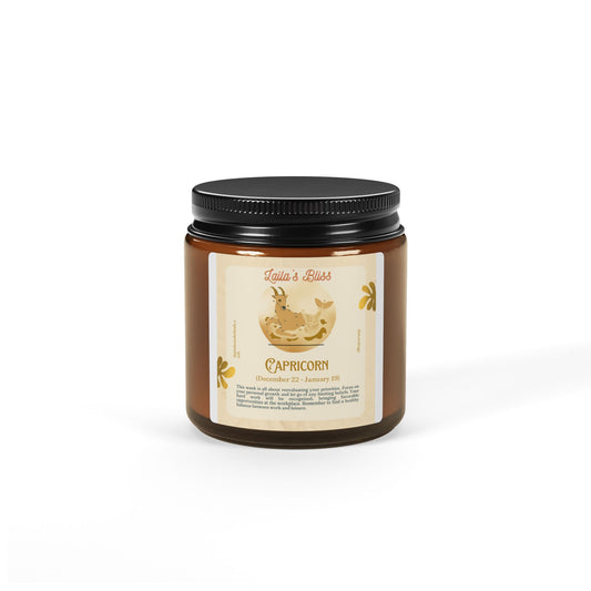 Scented Soy Candle (Multi-Size, Amber Jar)